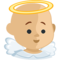Baby Angel - Medium Light emoji on Messenger